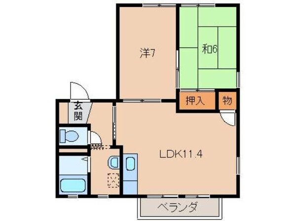 グリーンフル狐島の物件間取画像